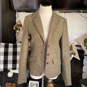 H&M brown tweed blazer